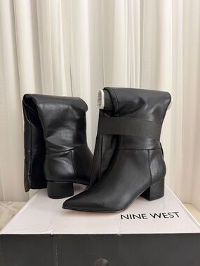 Nine West High Knee Pointy Heels